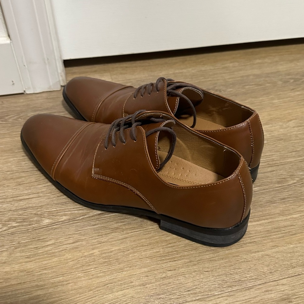 Express Brown Dress Shoes Mens Size 11 - Picture 4 of 9